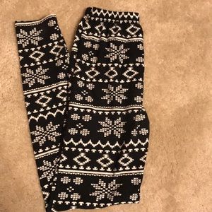Aztec digi-snowflake leggings